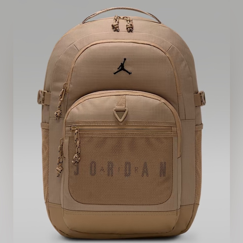 Jordan Beige Backpack with Black Logo